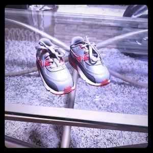 Gray and Red Air Max